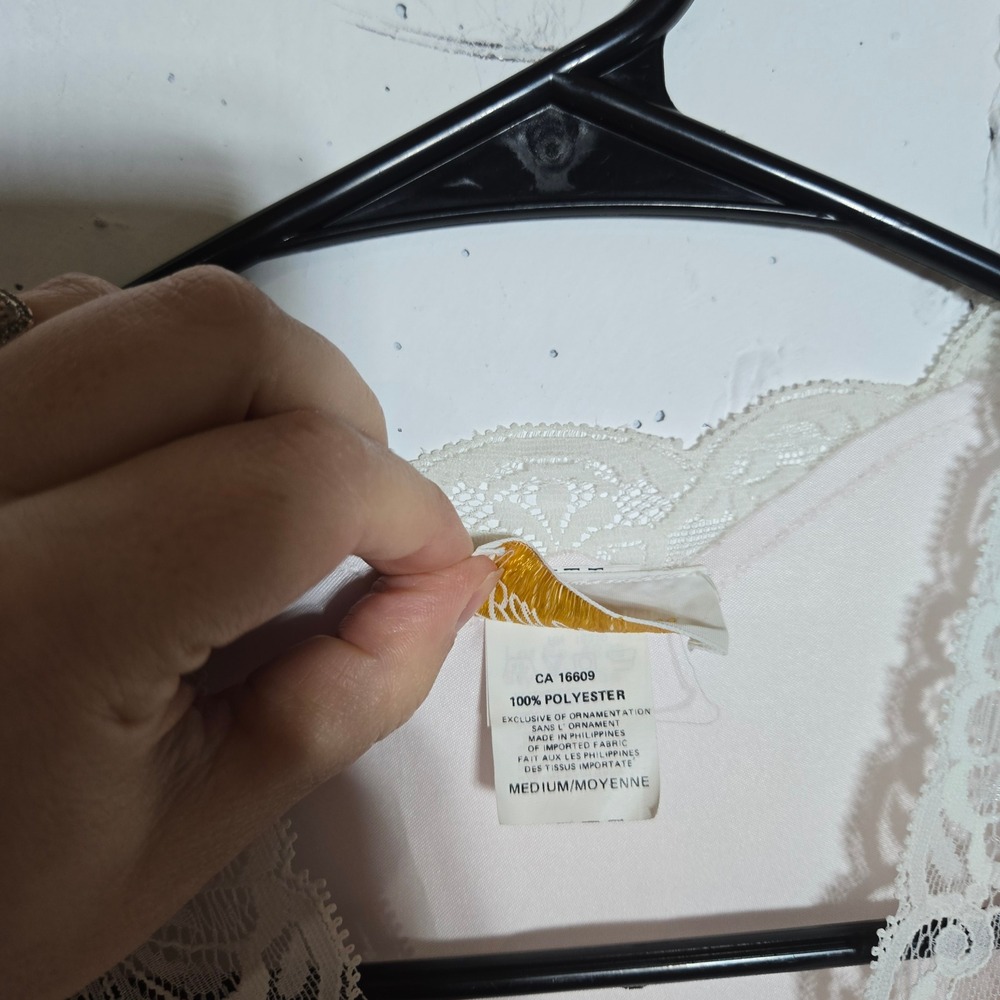 Vintage Barbizon Lace Nightgown Peignoir Slip Set M Coquette Dollette Romantic - Picture 8 of 14
